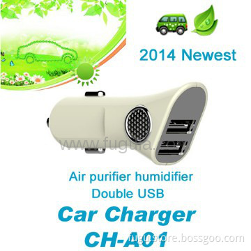 USB car charger with air purifier perfume